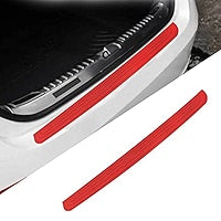 Chrome Rear Bumper Pad / Sill / Protector Plastic Tape Type Fitting Toyota Yaris 2020 Red 01 Pc/Set (China)