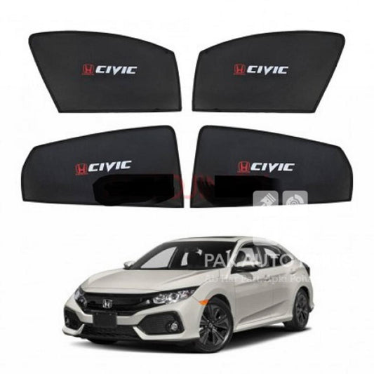 Car Curtain  Side Rolling Honda Civic 2018   Black (China)