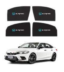 Car Curtain Side Fix Honda Civic 2022 With Logo Black (China)