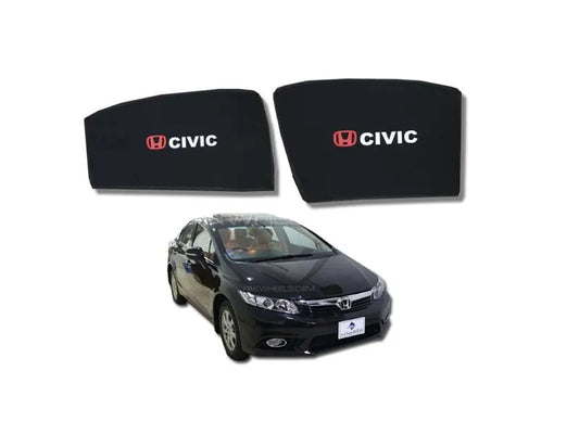 Car Curtain  Side Fix Honda Civic 2015 With Logo  Black