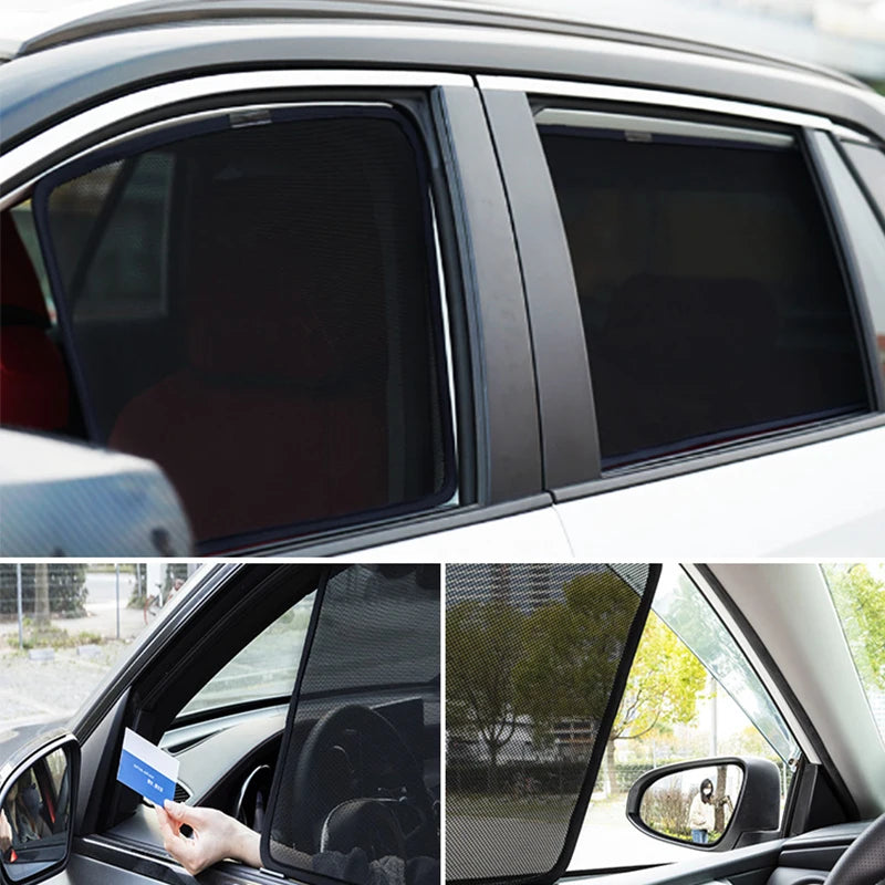 Car Curtain Side Fix Magnet Type Toyota Landcruiser Fj-200 2008-2021 Black (China)
