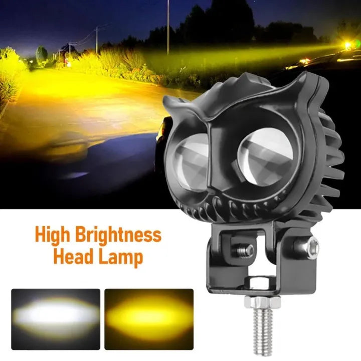 Automotive Led Work Lamp Metal Housing Owl Shap 2 Led 45W White/Yellow Box Pack 01 Pc/Pack Hjg (China)