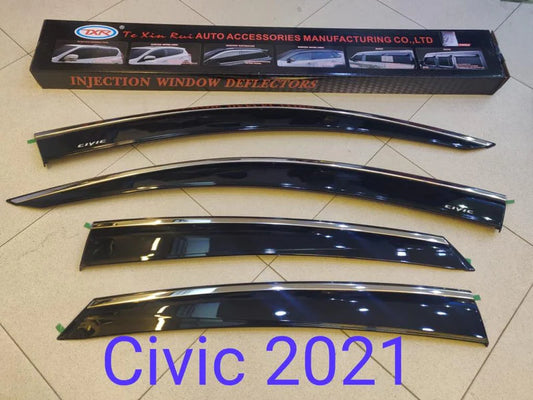 Air Press Txr Injection Type Mugen Design With Chrome Border Tape Type Fitting Honda Civic 2018 Colour Box Pack 04 Pcs/Pack Black (China)