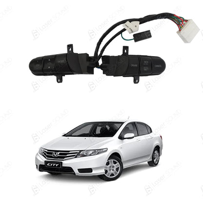 Automotive Multimedia Steering Wheel Control Switches  Oem Fitting  Honda City 2018    Black 02 Pcs/Set Colour Box Pack (China)