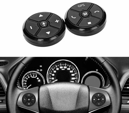 Automotive Multimedia Steering Wheel Control Switches  Oem Fitting     Black 02 Pcs/Set Colour Box Pack (China)