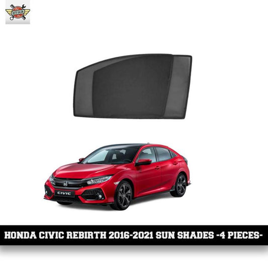 Car Curtain  Side Fix Magnet Type Honda Civic 2018   Black (China)