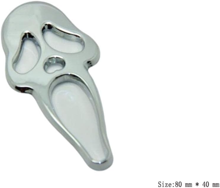 Car Universal Mono Metal Material Skull Logo Chrome 01 Pc/Pack Small Size Poly Bag Pack (China)