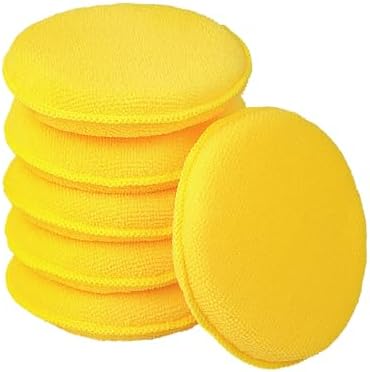 Car Polishing Applicator Pads  4" Standard Quality Yellow 01 Pc/Pack Poly Bag Pack