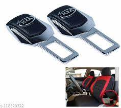 Seat Belt Hook Metal Material Kia Logo 01 Pc/Pack With Button Poly Bag Pack  (China)