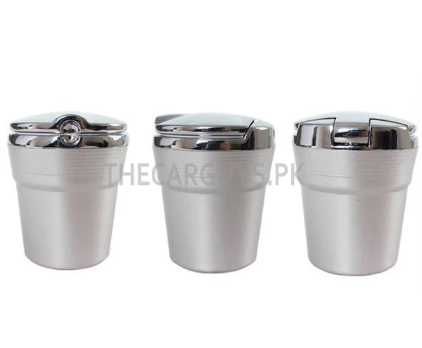 Car Ash Tray With Led Chrome/Silver Standard Quality Large Size Jc-033 (China)