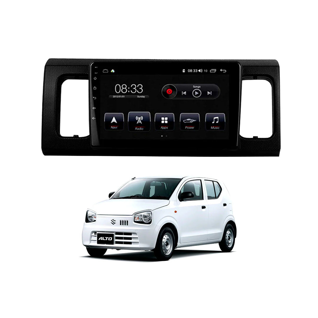 Car In Dash Touch Screen Android Panel Premium Brand Tab Style Suzuki Alto 2020 9" B/A Mtk 1 Gb 16 Gb Ips Display Gorilla Glass Matt Black Navigation Alto Panel Pr9050 (China)