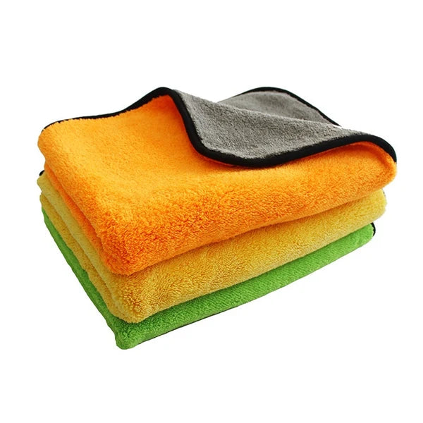 Automotive Washing / Cleaning / Polishing Cloth Microfiber Double Towel Premium Quality 40X30Cm Grey/Yellow 01 Pc/Pack (China)