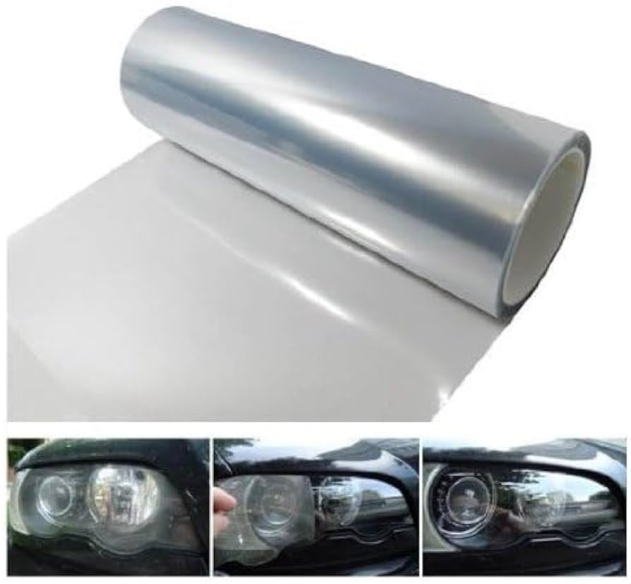 Automotive Self Adhesive Lamp Protective Film For Head And Tail Lamps Clear 12" Width Per Sqft (China)