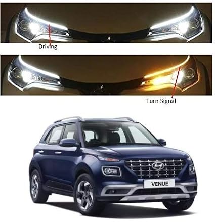 Car Interior Led Dashboard Light (Police Style) Cob Type Strip Type 48" Size 01 Pc/Set Silicone Housing Poly Bag Pack Red/Blue (China)