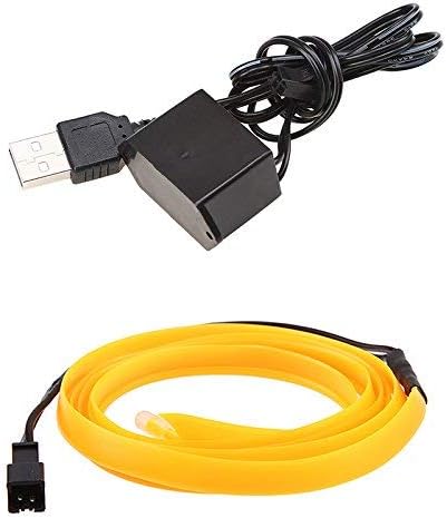 Car Interior Led El Wire Smd Type Strip Type 01 Pc/Set Poly Bag Pack Yellow (China)