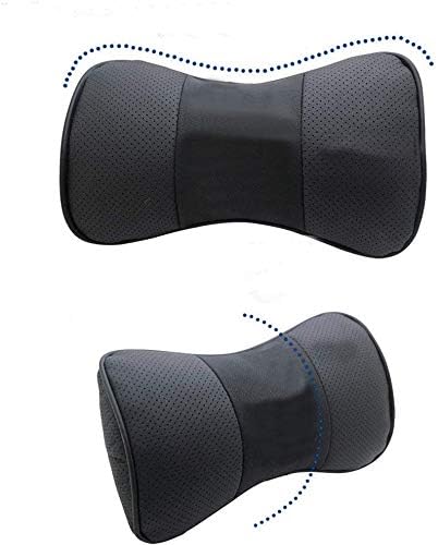 Car Neck Rest Cushions Pvc Material Honda Logo 02 Pcs/Set Black Poly Bag Pack (Pakistan)