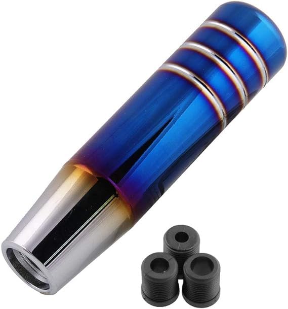 Car Gear Stick Shift Knob Manual Gear Universal Fitting Sports Design Metal Material Golden/Burn 01 Pc/Set Blister Pack (China)