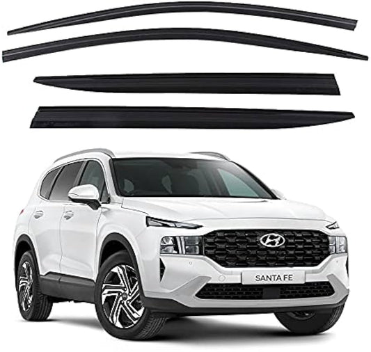 Air Press Txr Injection Type Original Design With Chrome Border Tape Type Fitting Hyundai Santa Fe 2021 Colour Box Pack 06 Pcs/Pack Black (China)