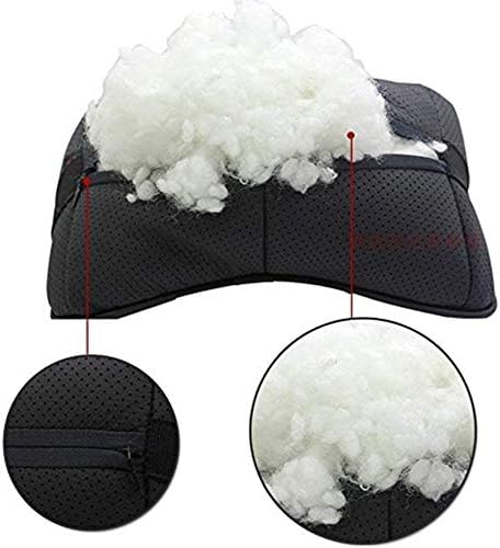Car Neck Rest Cushions Pvc Material Honda Logo 02 Pcs/Set Black Poly Bag Pack (Pakistan)