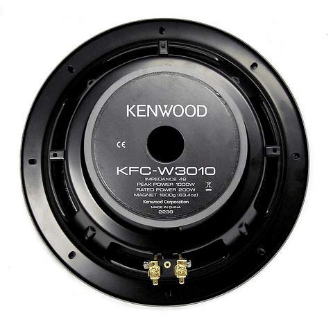 Car Audio Speaker Subwoofer / Woofer Kenwood 12" Round Shape 1000W 4  Ohm   Ogp Black Colour Box Pack W3010 (China)