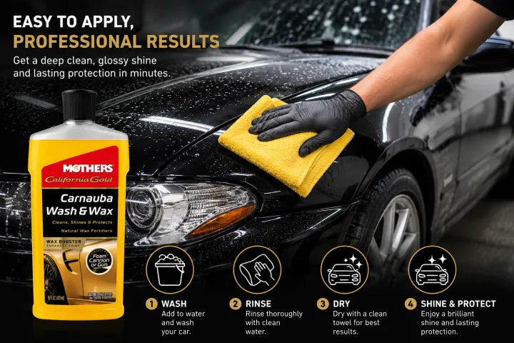 Car Shampoo & Wax Mothers Plastic Can Pack 2.95L Carnauba Wash&Wax 05674 (Usa)