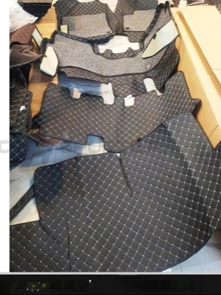 Car Floor Mat 10D Kia Sorento 2021 Black Pvc Black Stitch Black/Grey Grass 04 Pcs/Set Premium Quality (China)