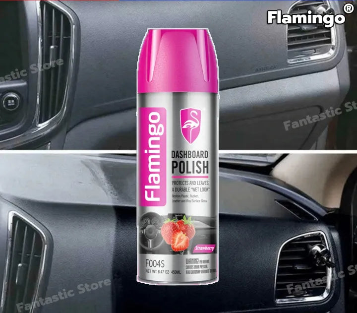Car Dashboard Polish Flamingo Lemon Tin Can Pack 450Ml F004L (China)