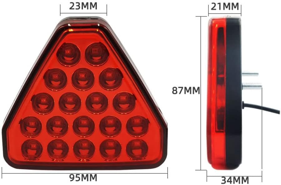 Car Third Brake Lamp Universal Fitting Under Rear Diffuser Fitting Triangle Shape Plastic Housing Black Housing Parking + Flashing Function Red Led Standard Quality Colour Box Pack 869 (China)