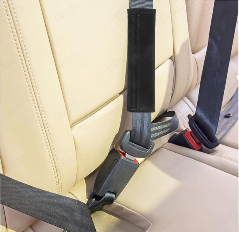 Seat Belt Covers (China) Pvc Material Carbon Toyota Logo 02 Pcs/Set Fy-4806 Poly Bag Pack