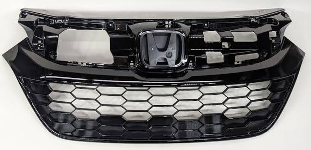 Front Grill Upper/Sports Type Honey Comb Design Honda Hr-V With Logo 01 Pc/Set Gloss Black (China)