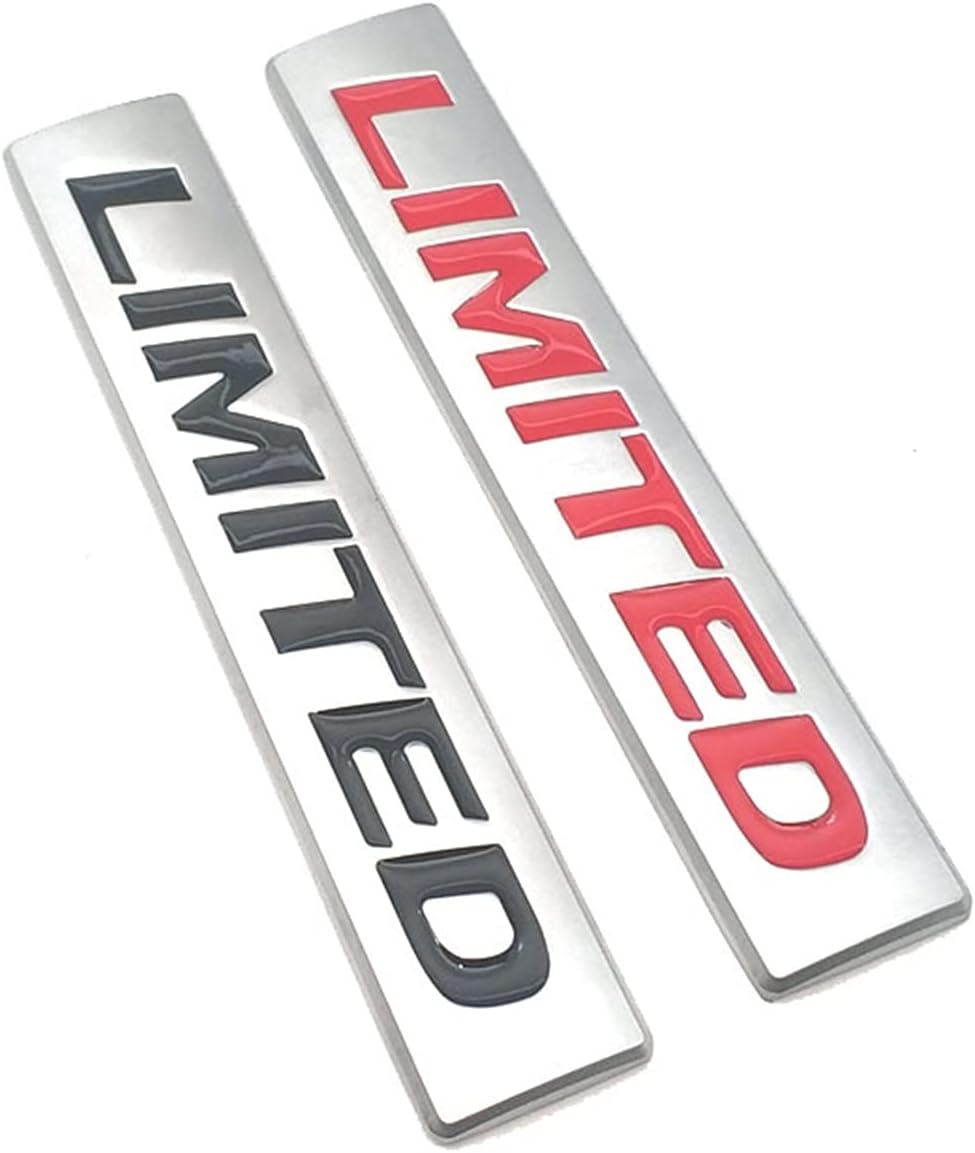 Car Universal Mono Metal Material Limited Logo Chrome/Red 01 Pc/Pack Small Size Poly Bag Pack (China)