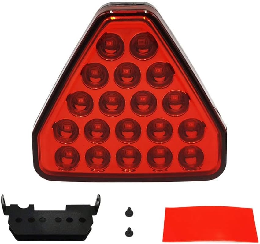 Car Third Brake Lamp Universal Fitting Under Rear Diffuser Fitting Triangle Shape Plastic Housing Black Housing Parking + Flashing Function Red Led Standard Quality Colour Box Pack 869 (China)
