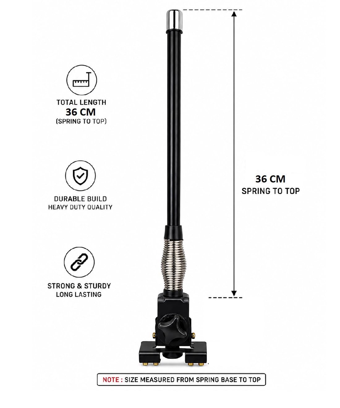 Auto Decorative Antenna 4X4 Black Small Size Poly Bag Pack (China)