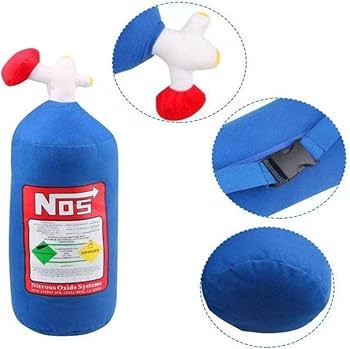 Car Neck Rest Cushions Velvet Material Nos Cylinder Shape  01 Pc/Set Blue Poly Bag Pack  (China)