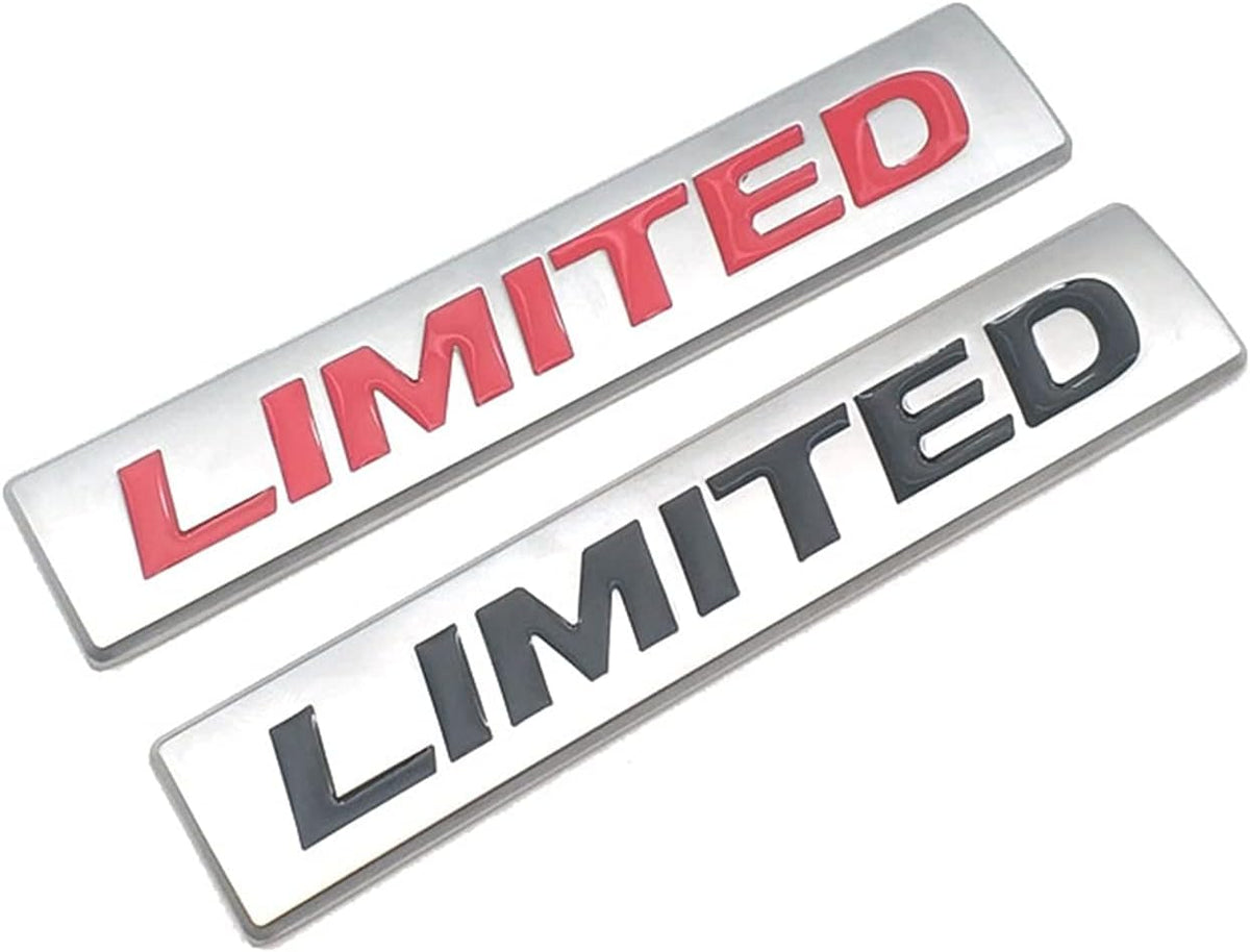 Car Universal Mono Metal Material Limited Logo Chrome/Red 01 Pc/Pack Small Size Poly Bag Pack (China)