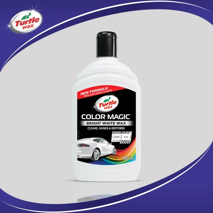 Car Body Polish Turtle Wax Cream Based Plastic Bottle Pack 500Ml Color Magic Bright White Wax 52712 (Usa)