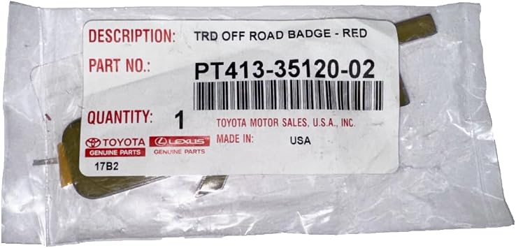 Car Universal Mono Metal Material Trd Logo Red 01 Pc/Pack Large Size Poly Bag Pack (China)