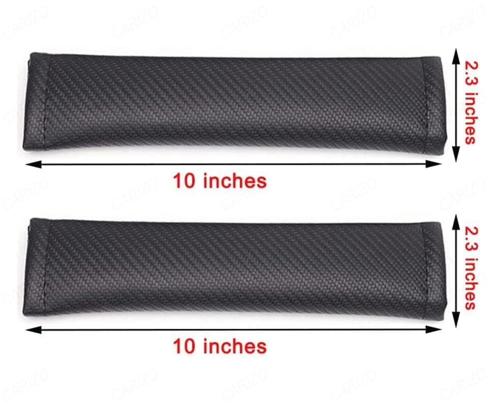 Seat Belt Covers (China) Pvc Material Carbon Toyota Logo 02 Pcs/Set Fy-4806 Poly Bag Pack