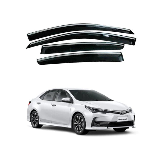 Air Press Bfk Injection Type Original Design With Chrome Border Clip Fitting Toyota Corolla 2018 Colour Box Pack 04 Pcs/Pack Smoke (China)