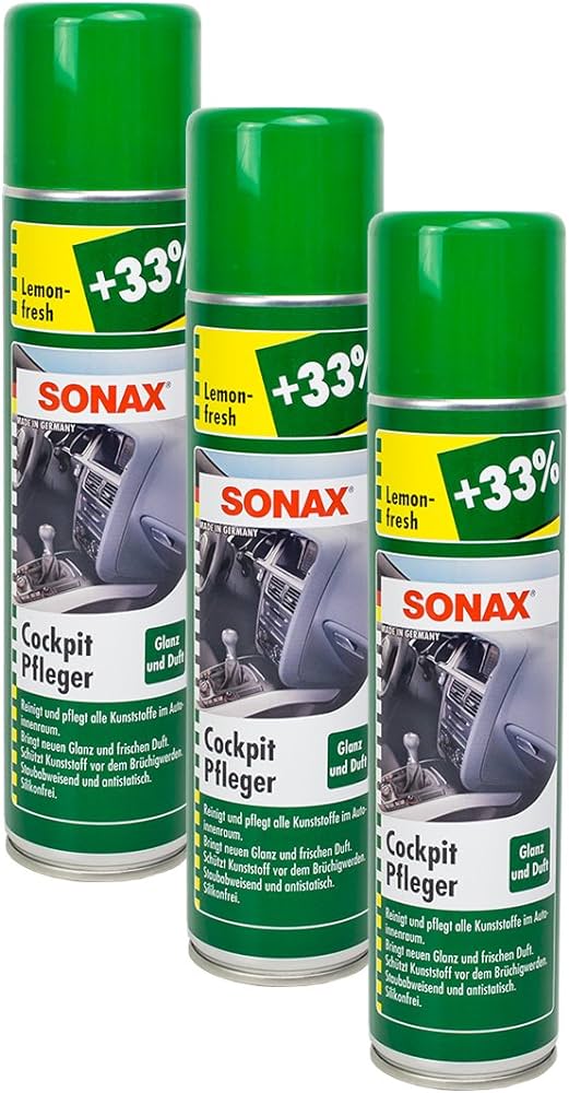 Car Dashboard Polish Sonax Lemon Tin Can Pack 400Ml Cockpit Spray 03433000-544 (Japan)