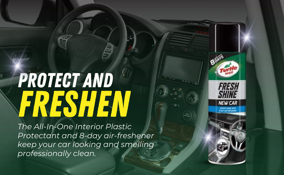 Car Dashboard Polish Turtle Wax New Car Tin Can Pack 500Ml Fresh Shine 51787 (Usa)
