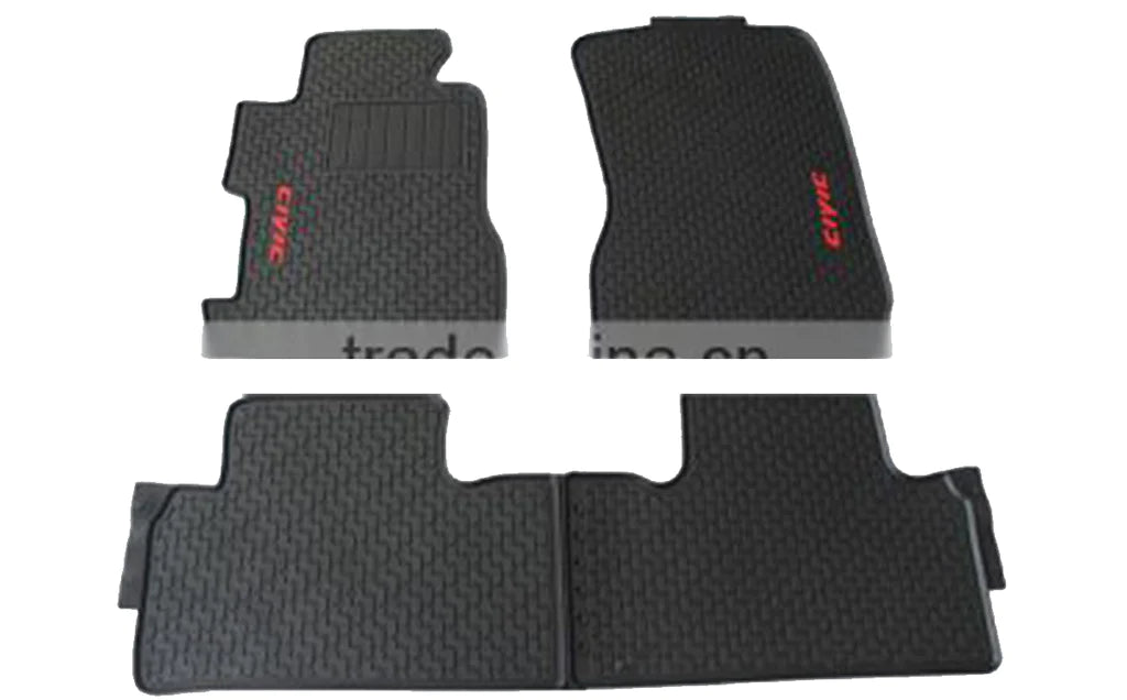 Car Floor Mat Pvc Material Oem Fitting Honda Civic 2018 Premium Quality Black Pvc 03 Pcs / Set Poly Bag Pack (China)