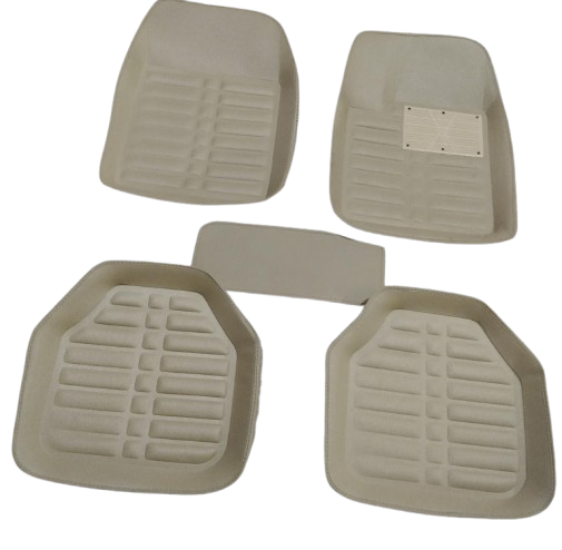 Car Floor Mat 5D Beige Pvc 05 Pcs/Set Standard Quality Universal (China)