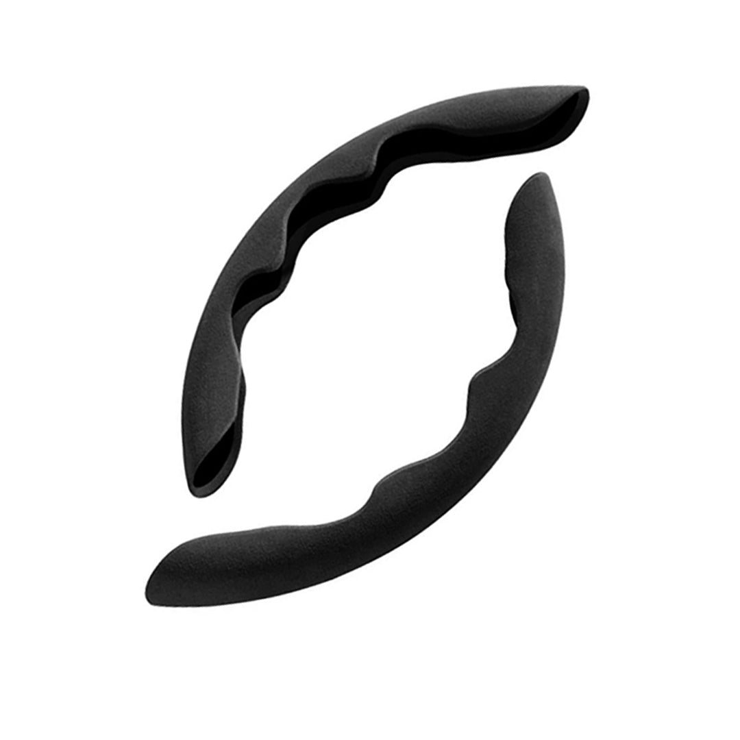 Car Steering Wheel Trim Plastic Material Black Sports Design Universal Fitting Blister Pack (China)