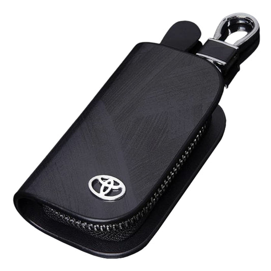 Car Remote Key Cover/Casing Metal Casing / Leather Keychine Toyota Logo Grey Box Pack (China)