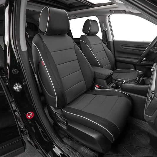 Auto Leather Type Seat Cover M/A Oem Design  Custom Fitting Kia Sportage 2020 Y-Grey Colour  Black Border 12 Pcs / Set Premium Quality