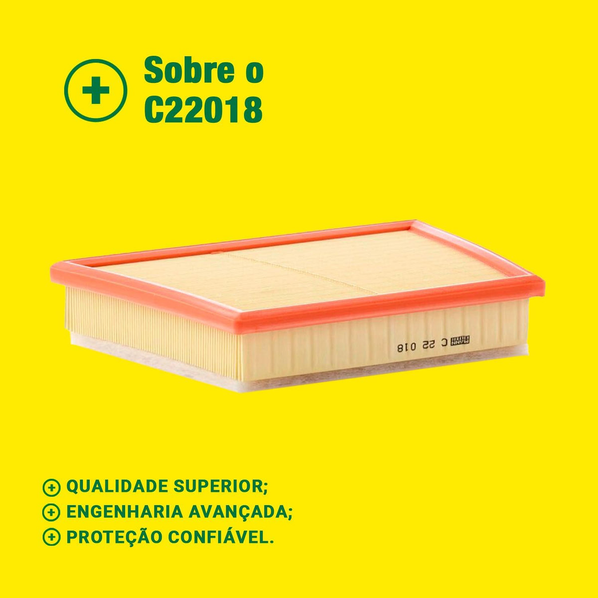 Automotive Engine Air Filters Mann Genuine Assembly Type Colour Box Pack C22018 (Germany)