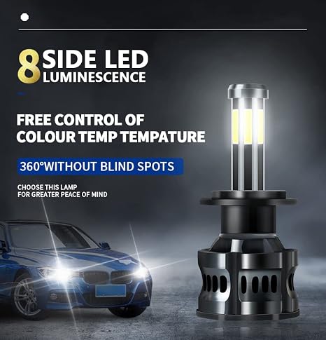 Car Led Head Light Bulbs Sogo Csp H4 Ultra White Colour Box Pack (China) 55W
