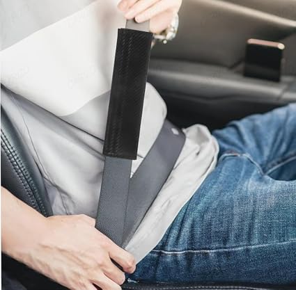Seat Belt Covers (China) Pvc Material Carbon Toyota Logo 02 Pcs/Set Fy-4806 Poly Bag Pack