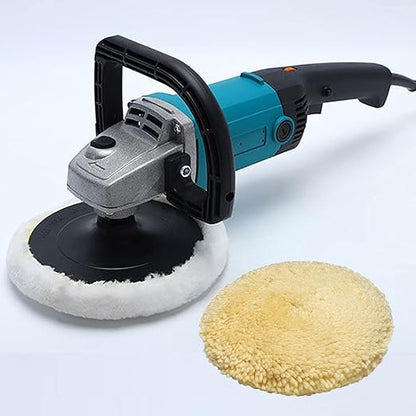 Electric Car Polisher Hyundai Metal Housing 1300W W/Polishing Wool Pad  Heavy Duty  Variable Speed Blue/Black Housing Colour Box Pack Hpw1300-Ep